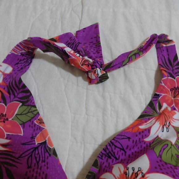 Swimsuits for All tankini top 20 stretch, tie at neck padded cups colorful NWT - Picture 8 of 8